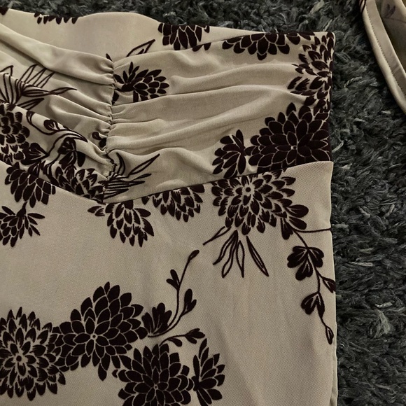 Two-piece set: midi skirt with long sleeve tie top - Picture 4 of 4